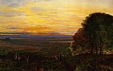 Sunset from Chilworth Common Hampshire by John Atkinson Grimshaw